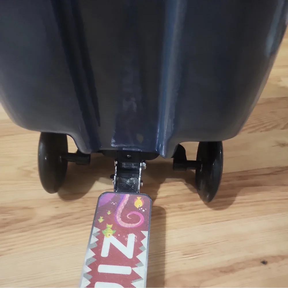 Zinc Flyte Shark Scooter Suitcase Children's Luggage carrying on vacation travel